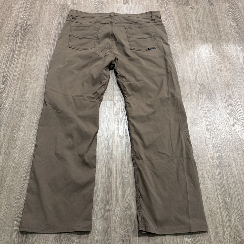 Prana Brion Pants Men 38x32 Brown Slim Fit Nylon Stretch Outdoor Hiking Camping - Picture 6 of 10